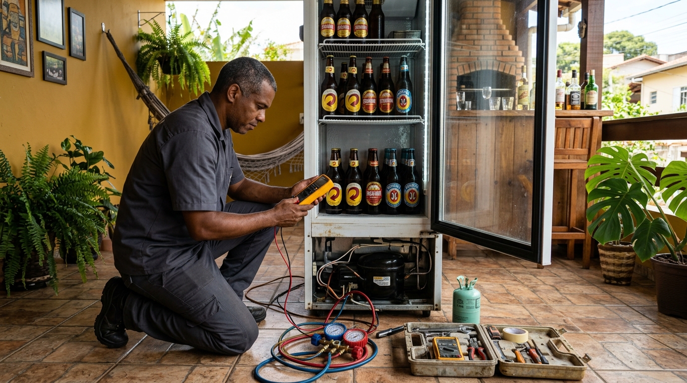 Reparo de Cervejeira Residencial no Centro da Serra, Serra‑ES